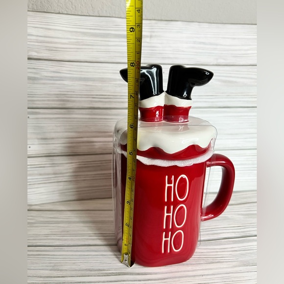 Rae Dunn NEW Red HO HO HO Santa claus Microwave safe Christmas Coffee Mug - Picture 6 of 11